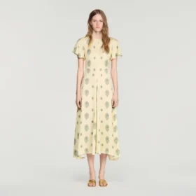 Paisley print midi dress
