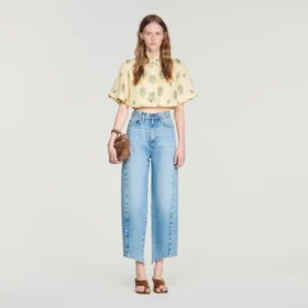 Paisley print top with removable tie