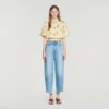 Paisley print top with removable tie