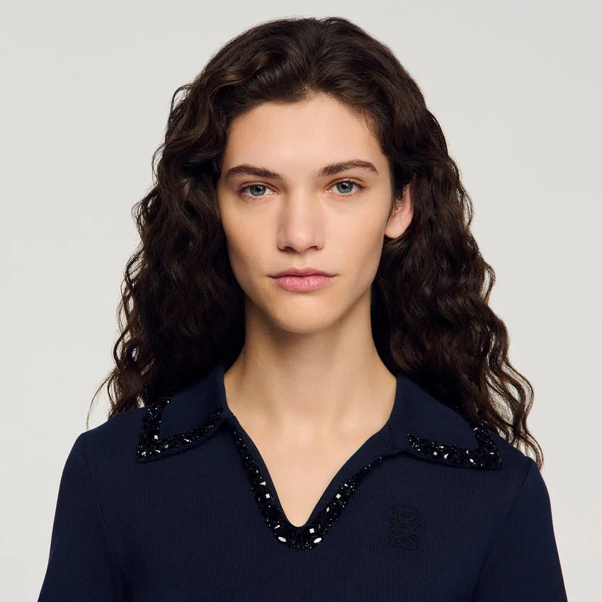 Pearl polo collar Pearl polo collar