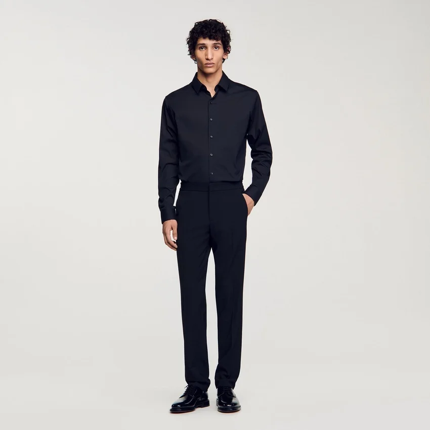 Fitted stretch cotton shirt Fitted stretch cotton shirt