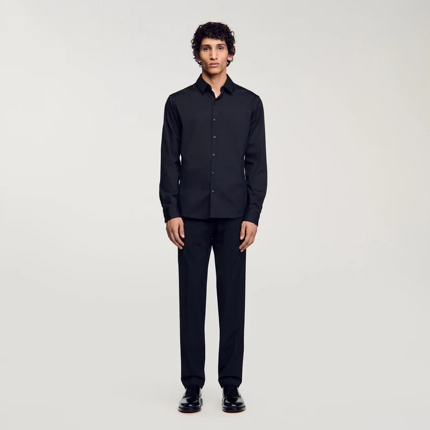 Fitted stretch cotton shirt Fitted stretch cotton shirt