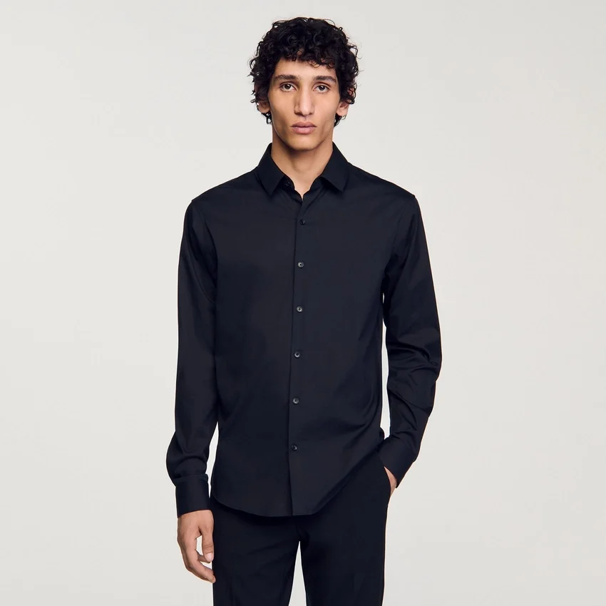 Fitted stretch cotton shirt Fitted stretch cotton shirt