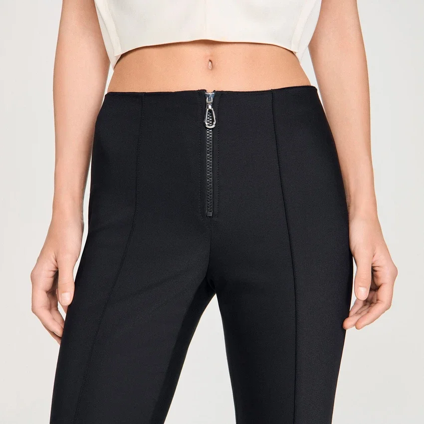 Pleat and zip trousers Pleat and zip trousers