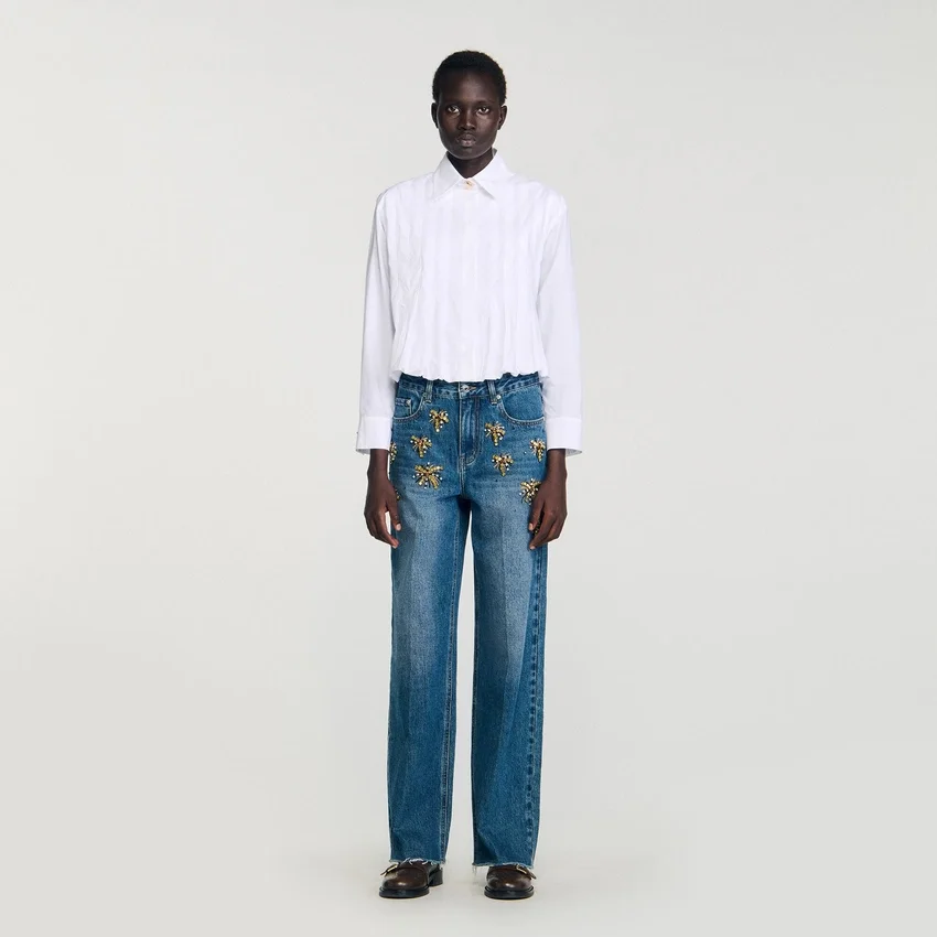 Pleated cropped shirt Pleated cropped shirt