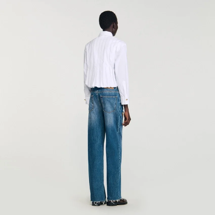 Pleated cropped shirt Pleated cropped shirt
