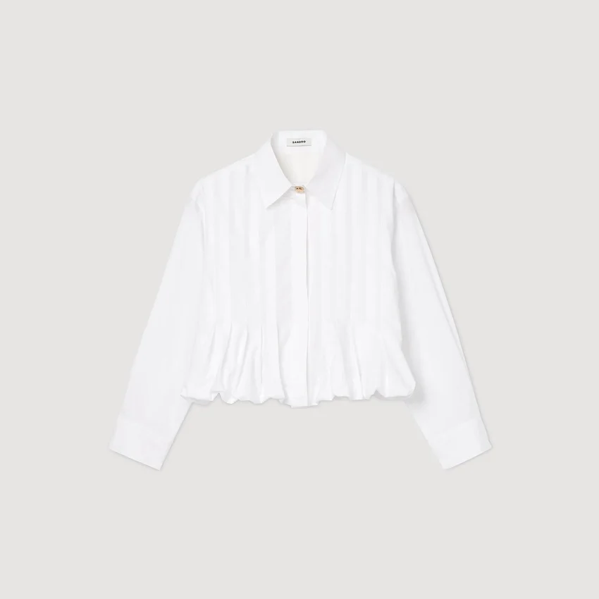 Pleated cropped shirt Pleated cropped shirt