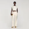 Pleated satin crop top Pleated satin crop top