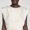 Pleated satin crop top Pleated satin crop top