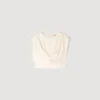 Pleated satin crop top Pleated satin crop top
