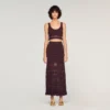 Pointelle knit crop top