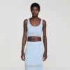 Pointelle knit crop top Pointelle knit crop top