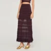 Pointelle knit maxi skirt Pointelle knit maxi skirt