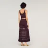Pointelle knit maxi skirt Pointelle knit maxi skirt