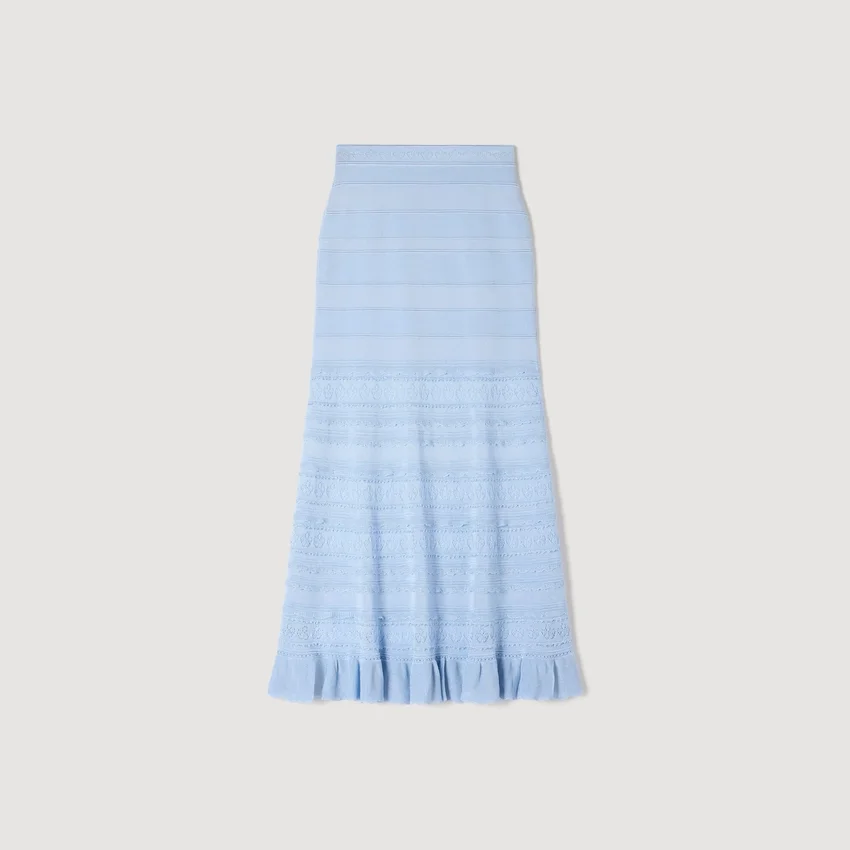 Pointelle knit maxi skirt Pointelle knit maxi skirt