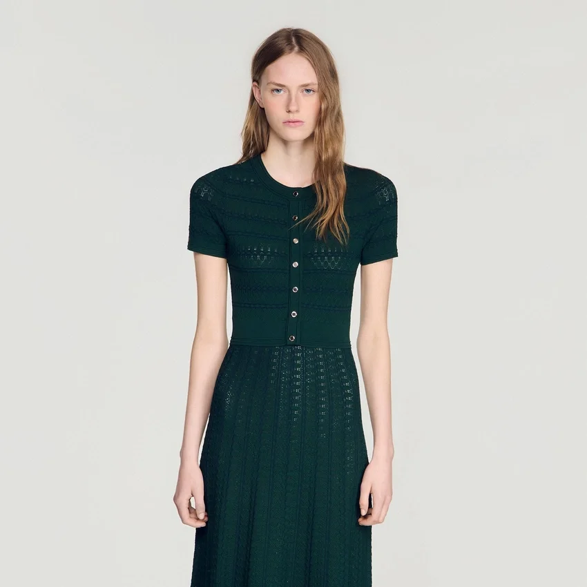 Pointelle knit midi dress Pointelle knit midi dress