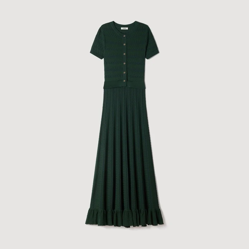 Pointelle knit midi dress Pointelle knit midi dress