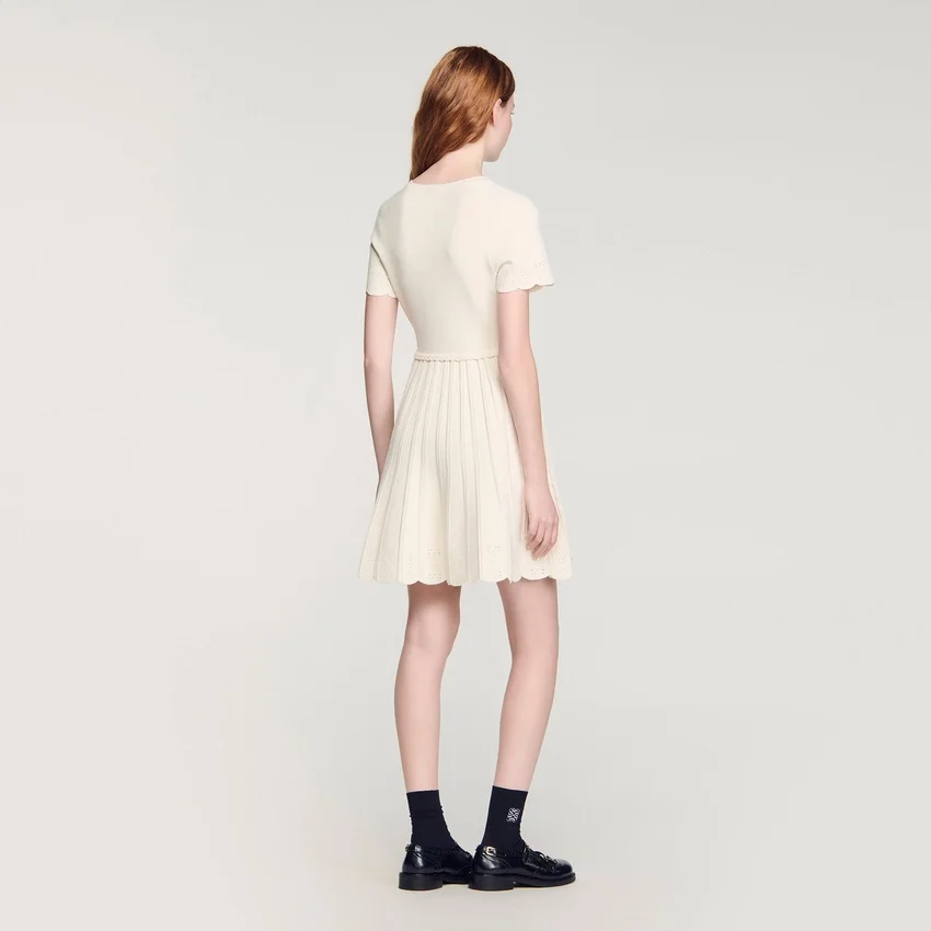 Pointelle knit mini dress Pointelle knit mini dress