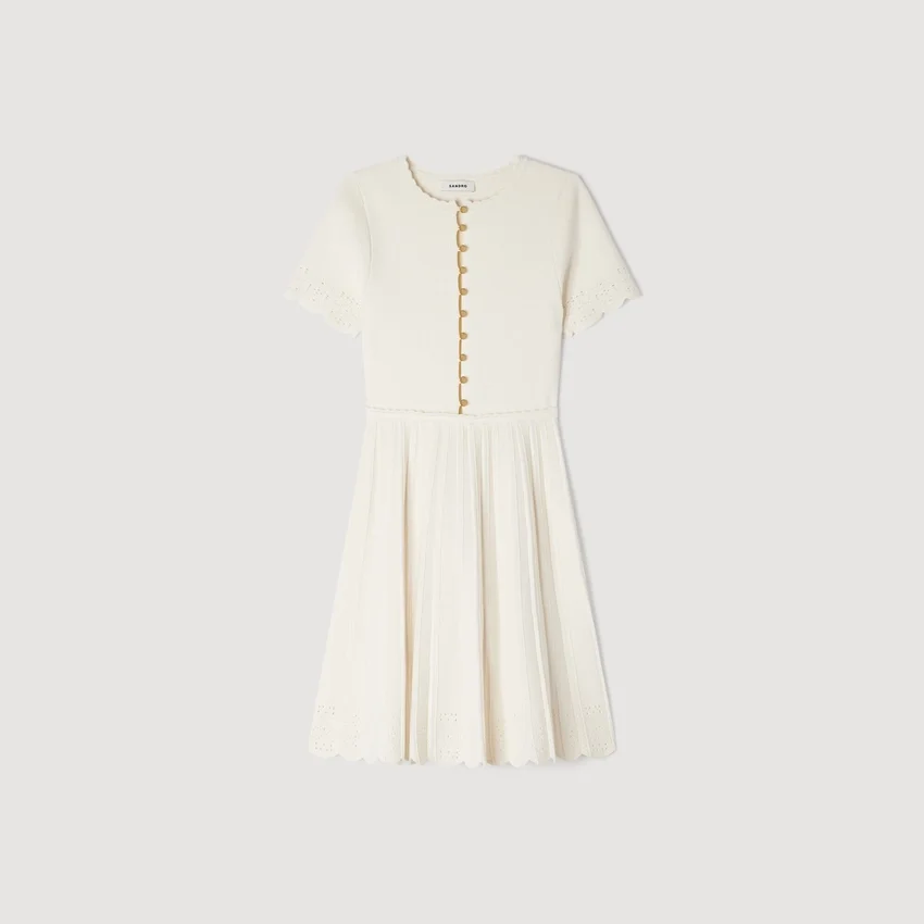 Pointelle knit mini dress Pointelle knit mini dress