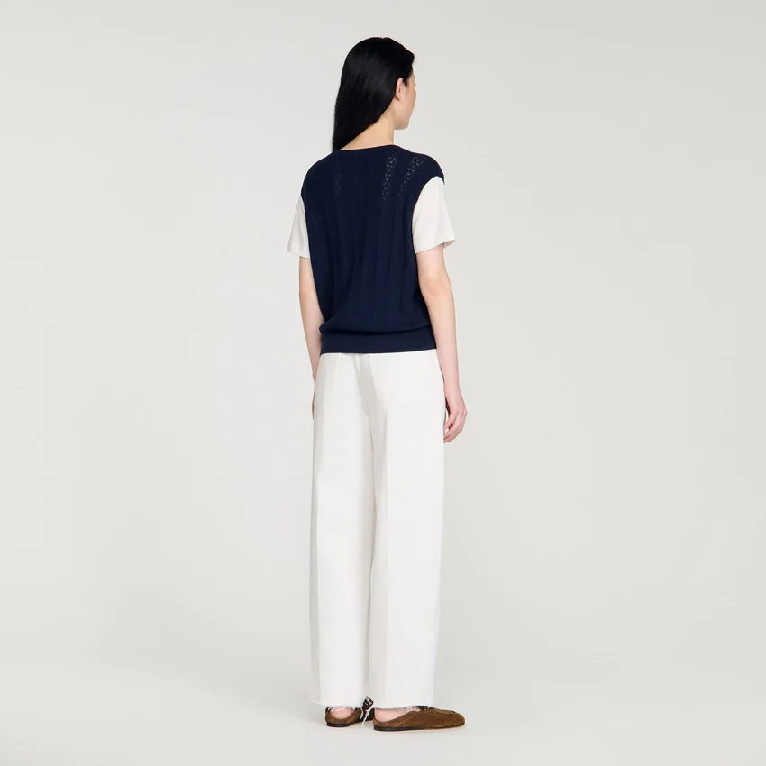 Pointelle knit sweater Pointelle knit sweater