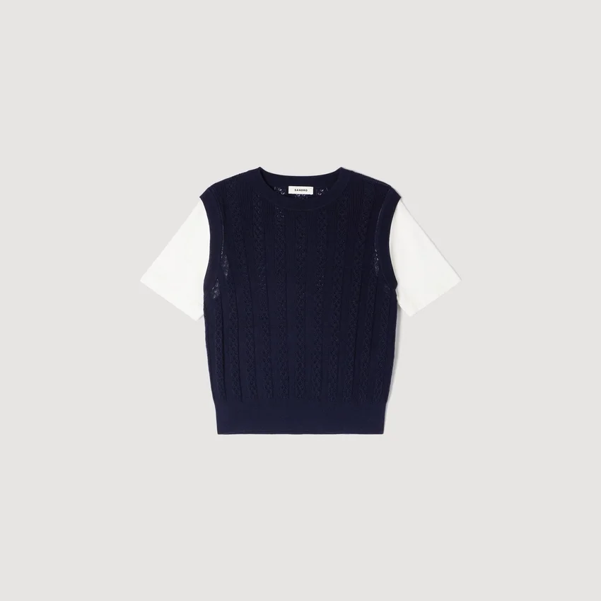 Pointelle knit sweater Pointelle knit sweater