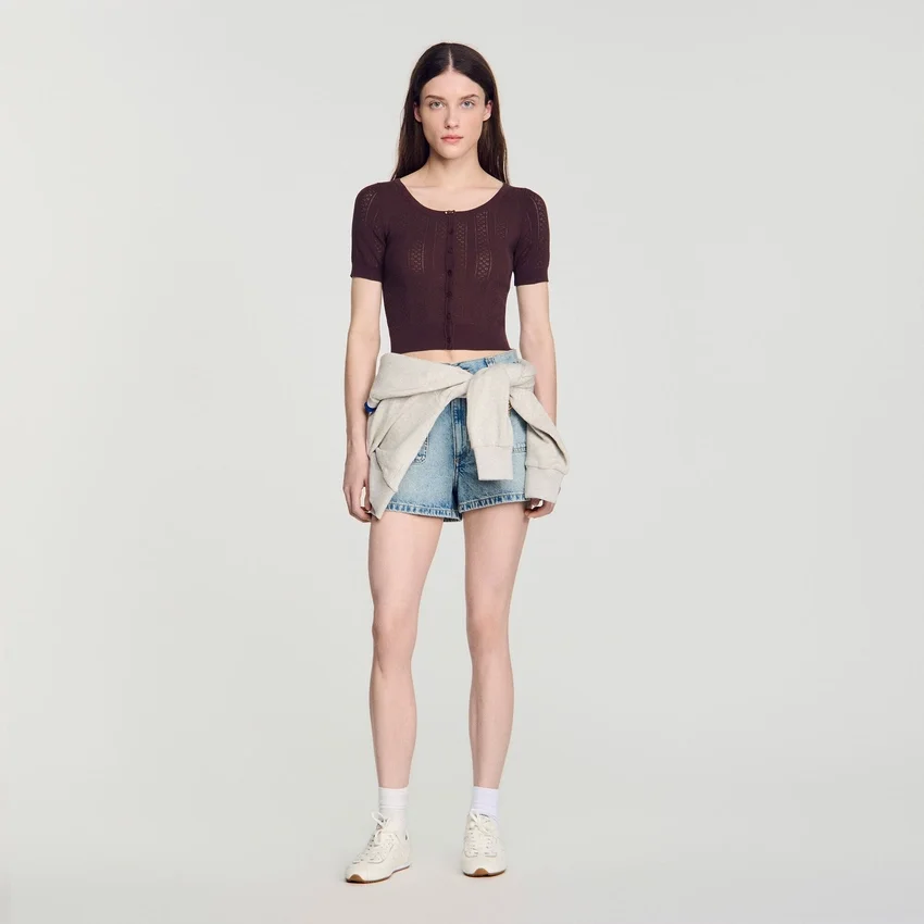 Pointelle knit top Pointelle knit top