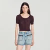 Pointelle knit top Pointelle knit top