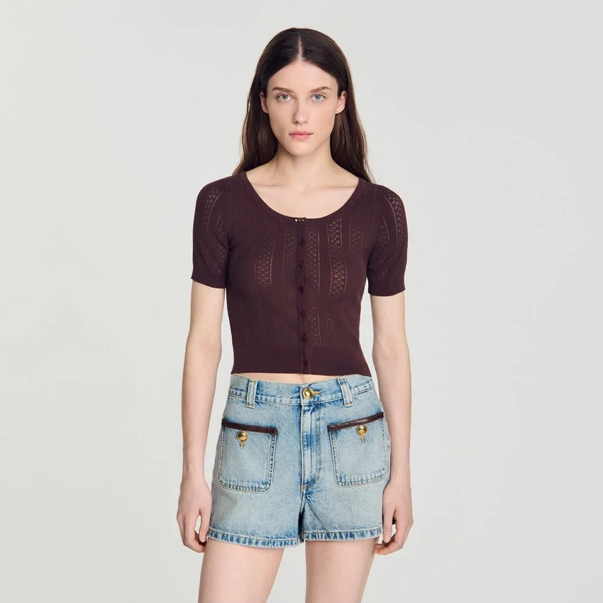 Pointelle knit top Pointelle knit top