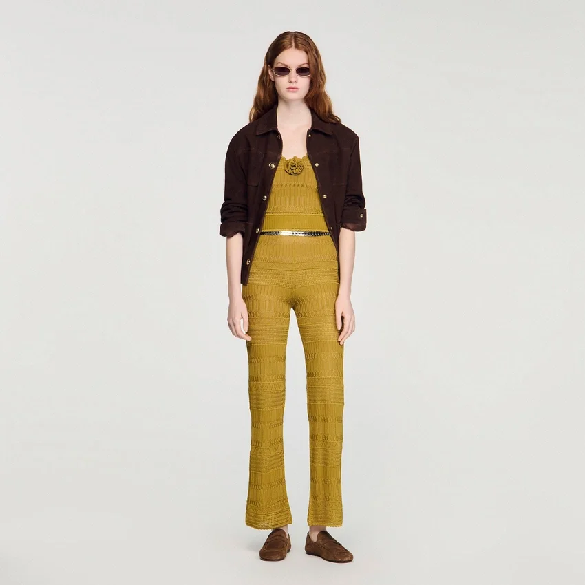 Pointelle knit trousers Pointelle knit trousers