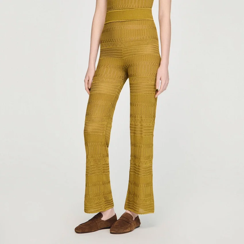 Pointelle knit trousers Pointelle knit trousers