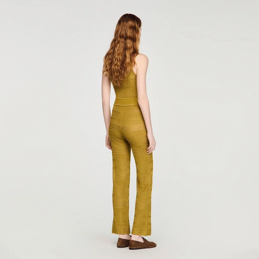 Pointelle knit trousers Pointelle knit trousers