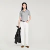 Pointelle polo-neck wool sweater Pointelle polo-neck wool sweater