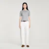 Pointelle polo-neck wool sweater Pointelle polo-neck wool sweater