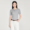 Pointelle polo-neck wool sweater Pointelle polo-neck wool sweater