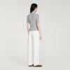Pointelle polo-neck wool sweater Pointelle polo-neck wool sweater
