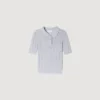 Pointelle polo-neck wool sweater Pointelle polo-neck wool sweater