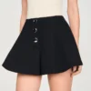 Press-stud flared shorts Press-stud flared shorts