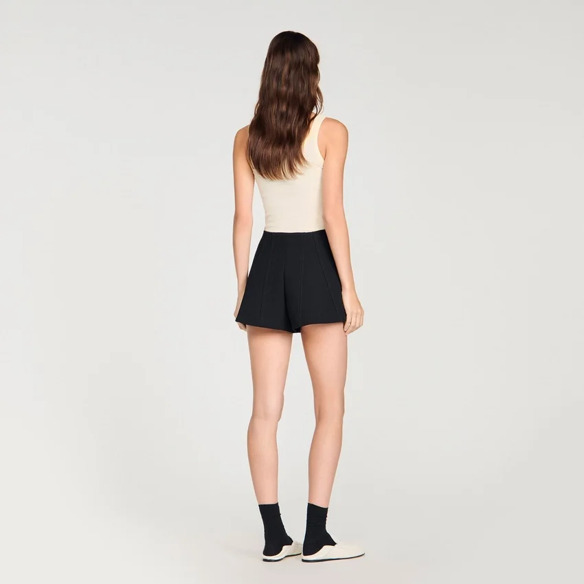 Press-stud flared shorts Press-stud flared shorts