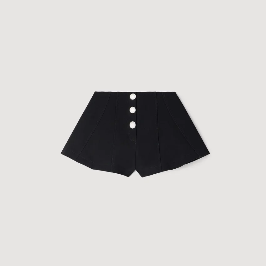 Press-stud flared shorts Press-stud flared shorts