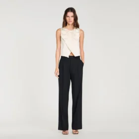 Pressed-crease suit trousers