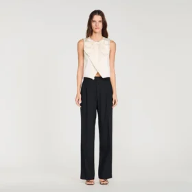 Pressed-crease suit trousers