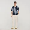 Printed linen shirt