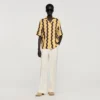 Printed linen shirt