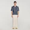 Printed linen shirt