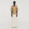 Printed linen shirt
