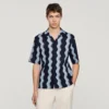 Printed linen shirt
