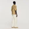 Printed linen shirt