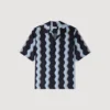 Printed linen shirt