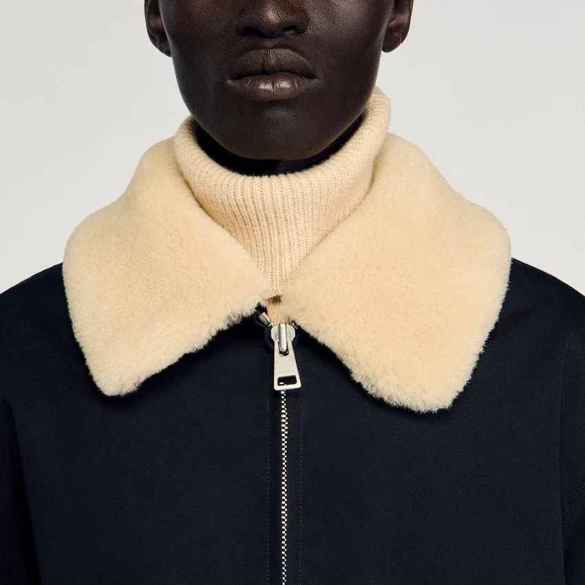 Removable collar aviator jacket Removable collar aviator jacket
