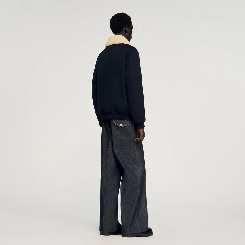 Removable collar aviator jacket Removable collar aviator jacket